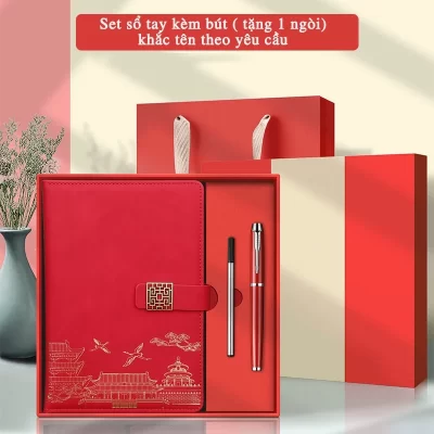 Sổ Da Cao Cấp Kèm Bút Ký Và Ngòi Bút