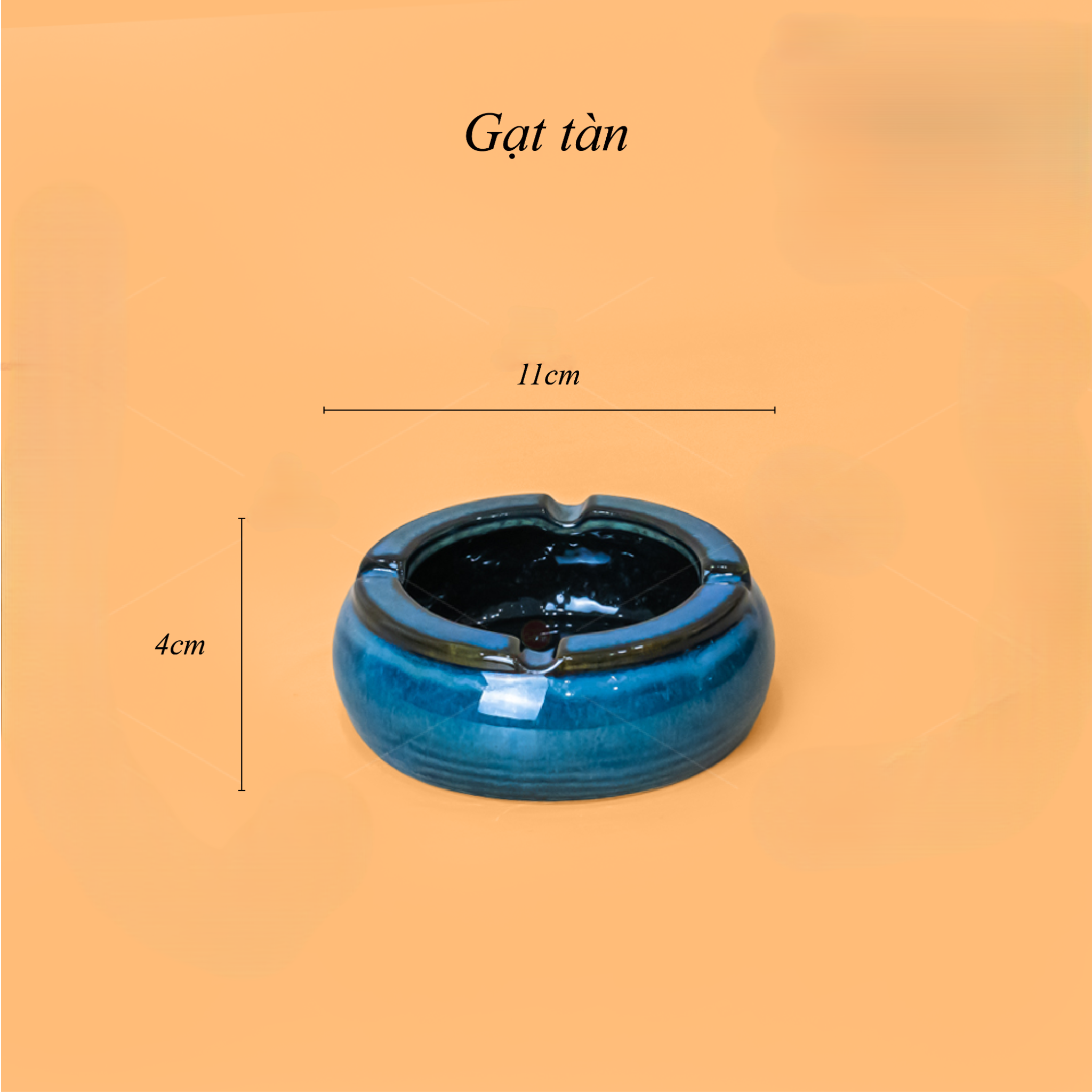 Bộ Ấm Trà Đĩa Men Hỏa Biến Xanh Khay Hoa Xanh (5)