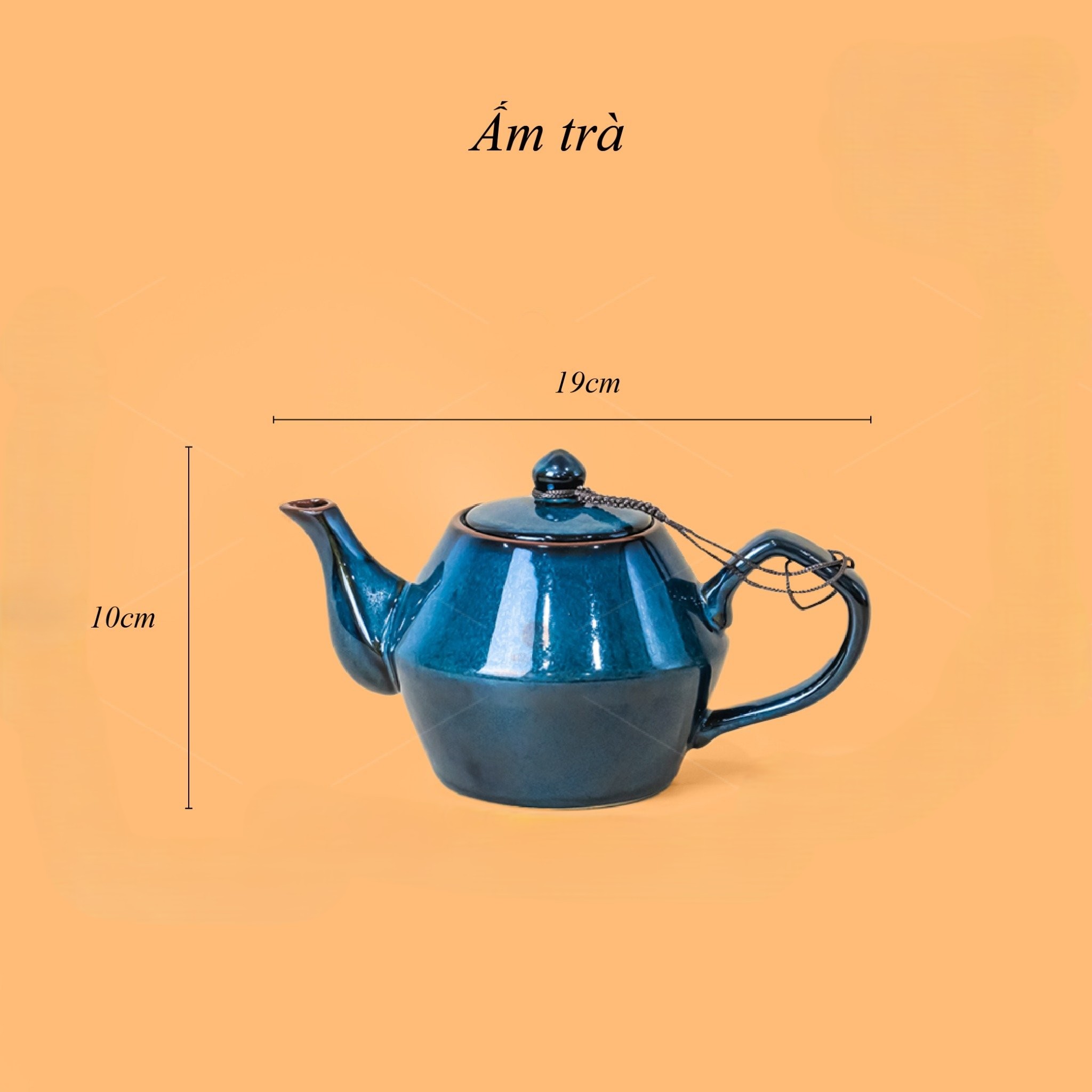 Bộ Ấm Trà Đĩa Men Hỏa Biến Xanh Khay Hoa Xanh (8)