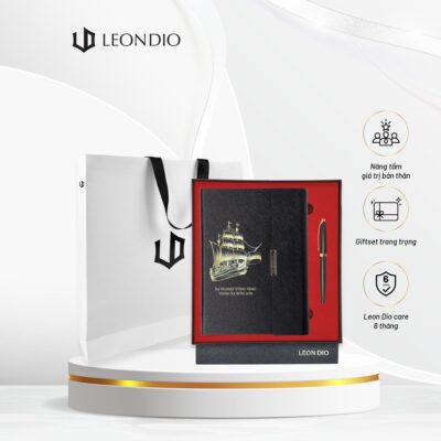 GiftSet Cao Cấp Sang Trọng Sổ Leon Dio Vươn Xa Biển Lớn – Bút The Classic Matte Hill Black