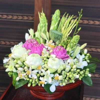 Mâm Hoa Sen Dâng Lễ